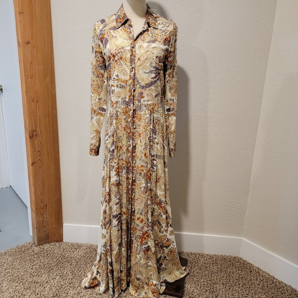 Soft Surrounding Tunic Dress, Gold and Multi. SZ XS, Will Fit Small. Classy!